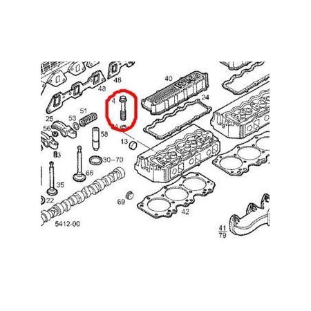 perni di fissaggio testa cilindri motore 16x156mm iveco 61577141