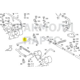 tubo di sfiato cilindro freno posteriore mercedes A4420180112