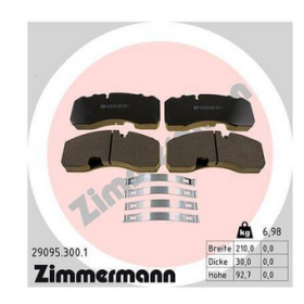 SERIE PASTIGLIE FRENO JURID 29095 IVECO 2992336 2996468 A0024207820