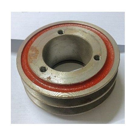 puleggia doppia gola conica asse 51 larga 108 H 49 cinghie avx13