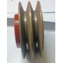 puleggia doppia gola conica asse 51 larga 108 H 49 cinghie avx13