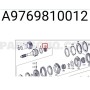 gabbia/cuscinetto rullo asy g85 6 albero uscita cambio 37x31x57 mercedes a9769810012