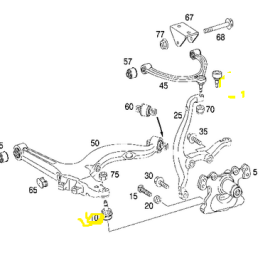 articolazioni/perni a sfera bracci oscillanti mercedes a4443330327