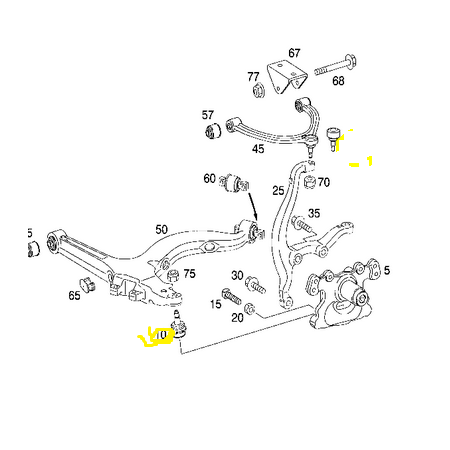 articolazioni/perni a sfera bracci oscillanti mercedes a4443330327