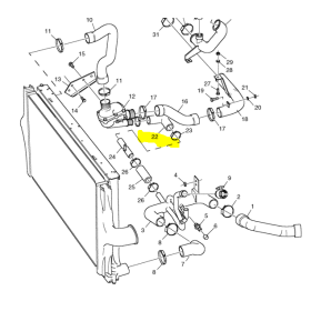 tubo/manicotto gomma flessibile circuito raffredamento scania 483182