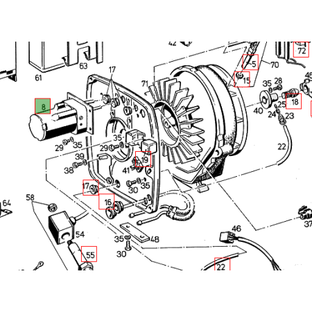 bobina alta tensione di accensione d24w/d30w Eberspacher 251869995600