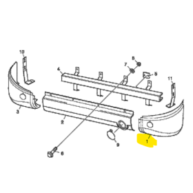 angolare paraurti anteriore sx scania 1450244