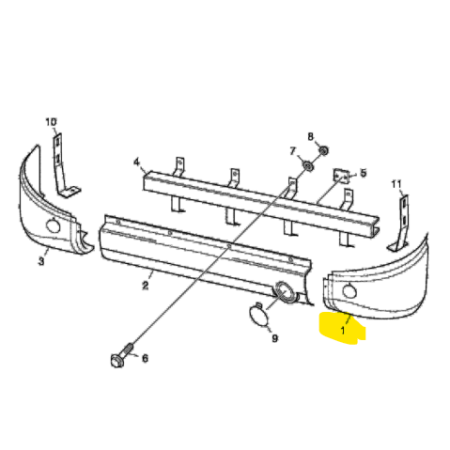 angolare paraurti anteriore sx scania 1450244