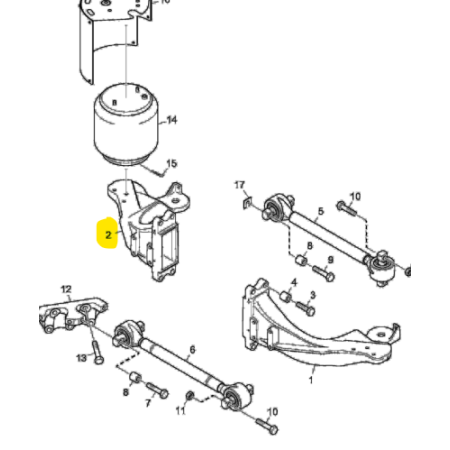 supporto sospensione pneumatica scania 1525157 1874259