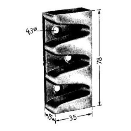 guida/alloggiamento per cuneo porta happic 6030089