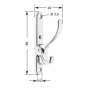 gancio pieghevole appendiabiti happich 6210025