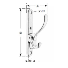 gancio pieghevole appendiabiti happich 6210025