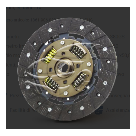 disco frizione 380 41,1x50,8 10denti sachs 1861906032 volvo 1527123