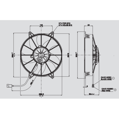 elettroventola marca spal va15-bp70 ll 51a 24v dm 255mm elven
