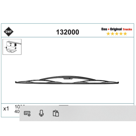 spazzola tergi 1000mm swf 132000 Iveco 71051417 VOLVO 1195399 MAN 81264400049 81264406016 mercedes 8209945 renault 5000788818