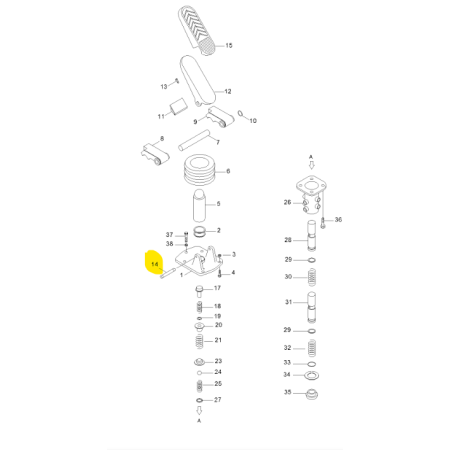 perno/piolo gioco del pedale wabco 4613147504