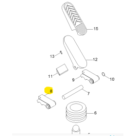 supporto plastica pedale freno wabco 4619033884