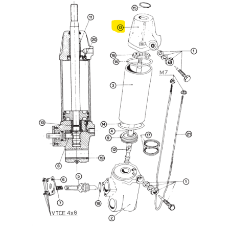 testata anteriore cilindro pneumatico cp120b cavazzuti 718