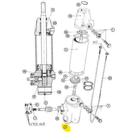 testata posteriore cilindro pneumatico cp120b cavazzuti 703