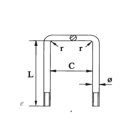 grapponi/staffa balestre misure c 70 L 200  M14x1,5 d 13 iveco 8125401