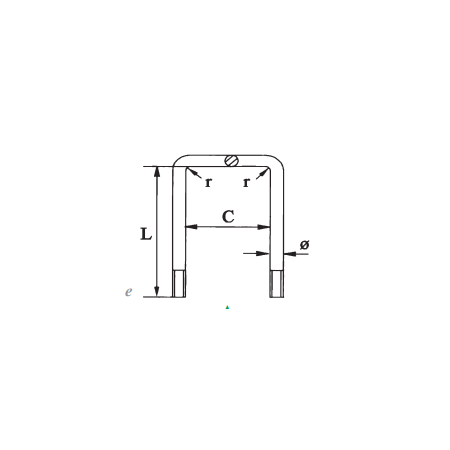 grapponi/staffa balestre misure c 70 L 200  M14x1,5 d 13 iveco 8125401