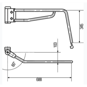 braccio specchio retrovisore esterno dx hella 8HG 503 019-022