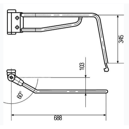 braccio specchio retrovisore esterno dx hella 8HG 503 019-022