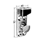 scontrino/cuneo di bloccaggio per serratura sx happic 6000513