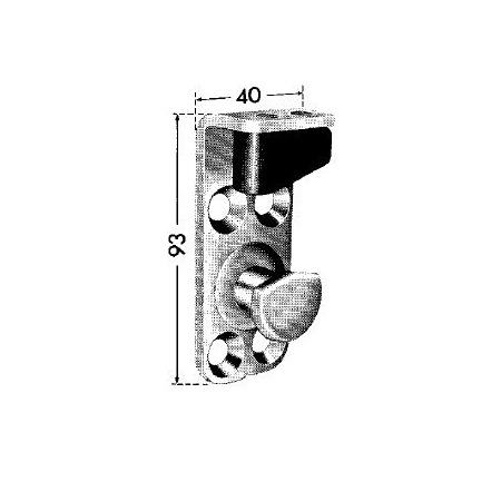 scontrino/cuneo di bloccaggio per serratura dx happic 6000514