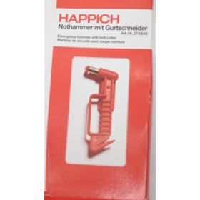 martello emergenza rompivetro con taglia cinture happic 2740043