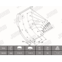 kit mater. d'attrito freno tamburo 223x410x19,8 3°magg man 88502200062