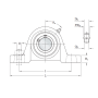 Unità cuscinetto supporto ritto ghisa d20 A34 L127 ingrass gbm ucp204