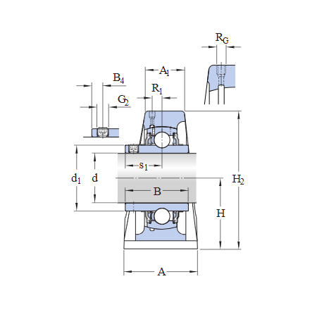 Unità cuscinetto supporto ritto ghisa d30 A45 L165 ingrass lk ucp206