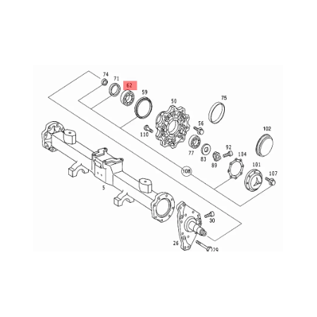 cuscinetto rulli ant interno 70x150x64 mercedes a0139814205 a0139814305