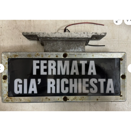 insegna luminosa interna corridoio "fermata obligatoria" breda 0540607