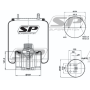 sospensione/torpress/molla aria completa per rimorchio bpw 542943260 partex 8100130