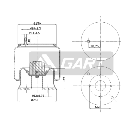 sospensione/torpress/molla ad aria completa mercedes A9463280401