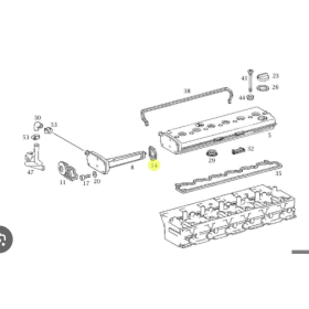 guarnizione coperchio pozzetto testa cilindri mercedes a0000180480