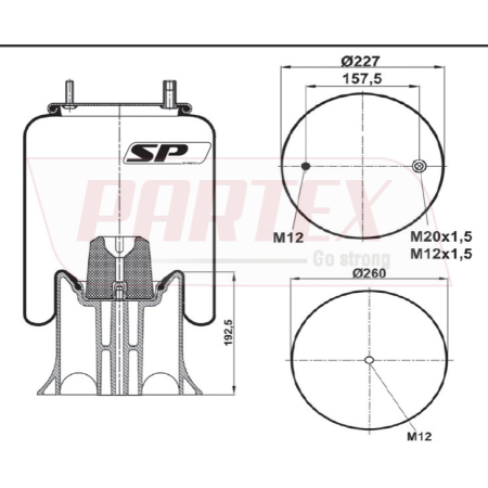 sospensione/diapress 1t323 40  acerbi/viberti 128147123 partex 8100040