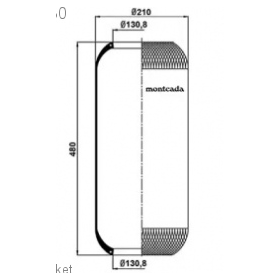 membrana sospens pneum 1s 270 27 iveco 500319479 500055245 2991854