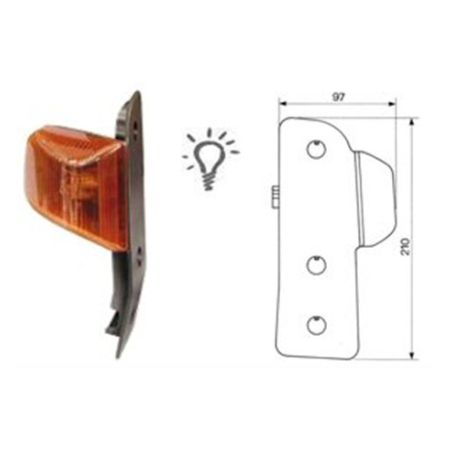 indicatore direzione laterale sinistro cobo 0432100001 iveco 41221029 504135541