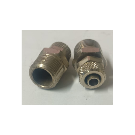 raccordo maschio diritto conico T10/8 filetto 1/4 effebi 303323