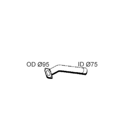 tubo gas di scarico anteriore dx 75x80 imasaf 758201 330.35/35h/260p35/pt35 iveco 42020327
