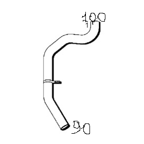 tubo gas di scarico posteriore 170nc26  iveco 4708440