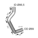 tubo gas di scarico posteriore imasaf 85506800 mercedes a3894923404