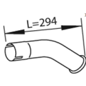 tubo gas di scarico posteriore imasaf 75670800 iveco 98447603 98427453 2135993