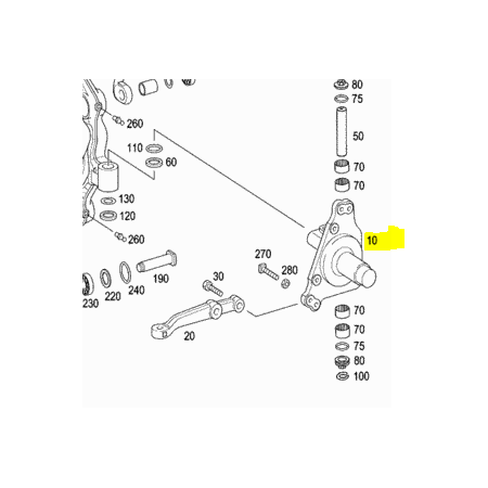 fuso anteriore anteriore dx mercedes a9433300120