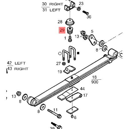 tampone/paracolpo balestra anteriore iveco 42088284 114522 42045058 42088283