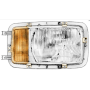 Faro principale anteriore destro hella 1EH002658341 mercedes  A3818203061 A3818204461