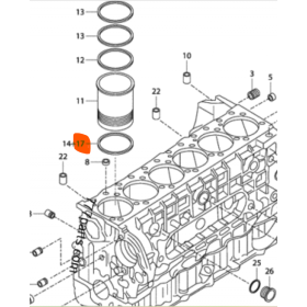 spessore di registro canna/cilindro motore 0,14mm iveco 500378983 504071403 new holland/astra 500378983